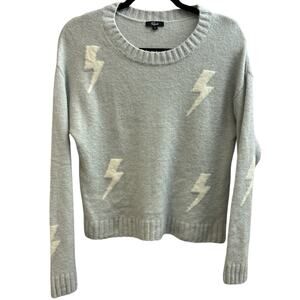 Rails Blue Gray Perci Lightning Bolts Pullover Sweater Size Small Cozy Warm